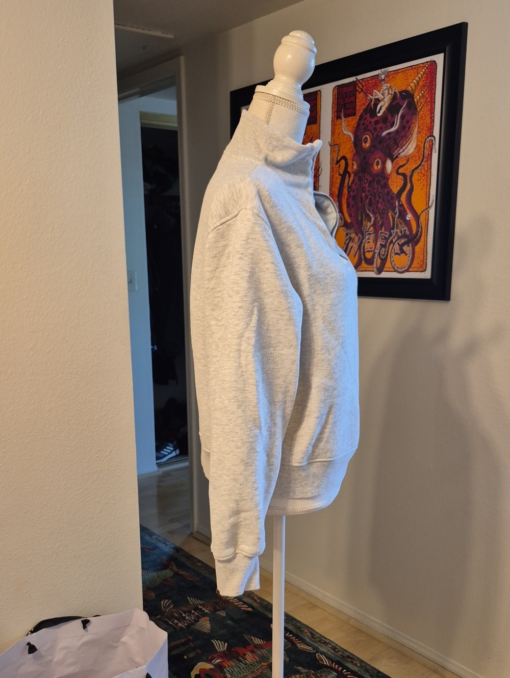 League 91 Gray Recycled Material UCSB Pullover Sweater - Picture 6 of 12